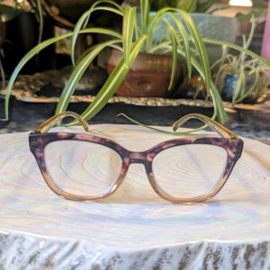 BETSEY JOHNSON Reading Glasses | Gold & Tortoise | Cat-Eye| +2.50